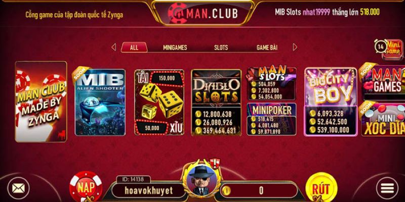 Game manclub – Luồng gió mới trên thị trường khiến cược thủ thích thú 2 Giao diện thân thiện với tất cả người dùng